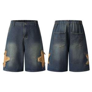 Pantalones Cortos de Mezclilla para Hombre a Precio de Fábrica, Fabricante de Pantalones Cortos de Mezclilla Vintage de Corte Holgado hasta la Rodilla con Envío Global Rápido - Product Image 6