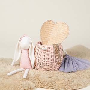 กระเป๋าน่ารักขนาดเล็กสำหรับเด็กนักเรียนหญิงหวายถักด้วยมือกระเป๋าเด็ก - Product Image 4