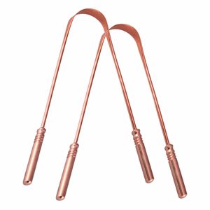 Raspador de Lengua de Cobre Puro, Limpiador de Lengua Ayurvédico, Raspador de Lengua Metálico en Forma de U, Higiene Bucal - Product Image 1
