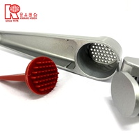 Kwang Hsieh Silver Handmatige Aluminiumlegering Spuitgiet Gepolijste Knoflookpers Ergonomische Handgreep Ecologisch Keukenhulpje Design