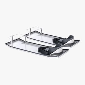 Tavole di Protezione per Ginocchia in Acciaio Inossidabile 30 x 10 con Pattini Scorrevoli e Ginocchiere per Lavori in Cemento - Product Image 1