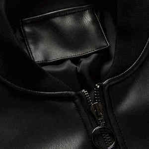 Veste en cuir pour homme 2026, grande taille, sur mesure, style décontracté, fermeture éclair, hiver, en cuir de vache, col montant, respirante - Product Image 5