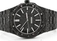 Мужские часы Iced Out в стиле хип-хоп с автоматическим механизмом, инкрустированные бриллиантами, черные, с муассанитом, модные ювелирные изделия для делового использования