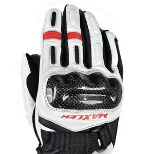 New Men's Short Carbon Fiber Motorcycle Auto Racing <b>Gloves</b> Printed White Black Leather Mesh for Winter Customizable Team Name - Product Image 5