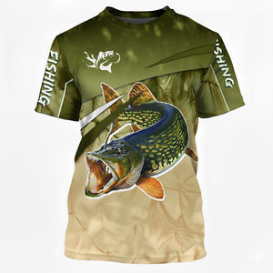 Chemise de pêche à col rond personnalisée en usine, en polyester haute performance, pour sports de plein air, vêtements de pêche à prix abordable - Product Image 4