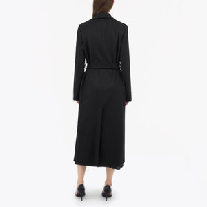Servicios OEM: Abrigo Largo Casual Grueso de Lana para Mujer, Transpirable, Ropa de Invierno, Botones de Cuerno, Relleno de Fibra de Poliéster y Piel de Visón - Product Image 2