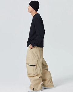 Pantalones Cargo Color Caqui para Hombre, Cintura con Cordón, Ajuste Elástico, Estilo Casual Urbano - Product Image 3