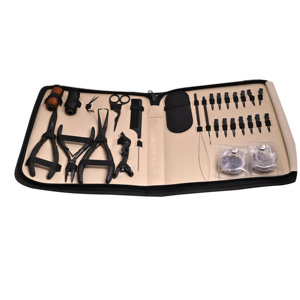 Professional Stainless Steel All-in-One Hair Extension <b>Beading</b> Tools Kit Pliers Loop Scissor <b>Needles</b> Fitting Removing Micro/Nano - Product Image 1