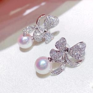 Boucles d'oreilles en argent pur exquis avec perles naturelles de 11-12 mm, nouveaux styles polyvalents pour le quotidien et les trajets, défauts subtils, designs classiques et élégants - Product Image 2