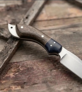 Couteau de filetage de chasse industriel fait main A&M Enterprises, lame en acier inoxydable, manche en bois Micarta, gaufré, OEM - Product Image 6