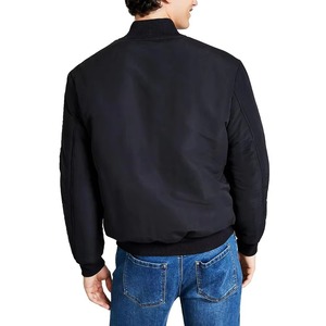 Chaqueta Bomber de Satén de Alta Calidad, Color Sólido, Estilo Casual, Chaquetas de Satén al por Mayor para Hombre - Product Image 4