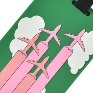   Étiquette de bagage rose et verte pour femme, avec motif avion, durable, pour valise de voyage et vacances - Product Image 6