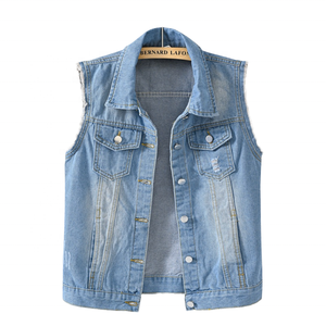 Chaleco Vaquero para Hombre Moderno, Estilo Casual Vintage, Prenda Esencial para el Guardarropa, Estilo Desgastado, Elegante y Desenfadado, Chaqueta para Verano e Invierno - Product Image 2