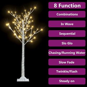 Arbre de Noël 128 LED 4 pieds Design de saule blanc chaud pour une utilisation intérieure et extérieure - Product Image 3