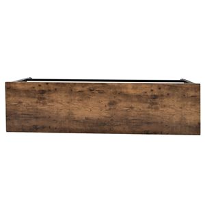 TOPMAX Brown Counter Height <b>Dining</b> Room Set Extra Long <b>Table</b> with 3 <b>Stools</b> and Side <b>Table</b> with Footrest for Pub Kitchen Use - Product Image 1