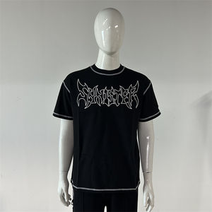 T-shirts en coton épais imprimés sur mesure, de haute qualité, coupe ample et épaules tombantes, style streetwear pour hommes - Product Image 6