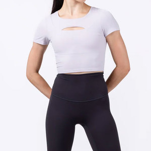 Top Corto Deportivo para Mujer, de Algodón, 180 g/m², Elástico, de Alta Calidad, con Logotipo Personalizado, Liso, Transpirable, de Secado Rápido, para Gimnasio y Entrenamiento - Product Image 4