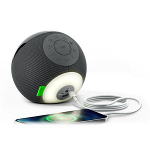 ODM Diseño elegante Radio para el hogar Radio reloj inalámbrico con pantalla LED Carga USB Sonidos de la naturaleza Calendario Temperatura Emparejamiento NFC - Product Image 3