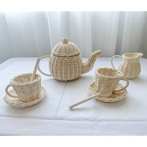 Juego de té de ratán, juego de cocina de juguete, juego de té decorativo, kit de juego creativo de rol para niños, venta directa de fábrica - Product Image 1