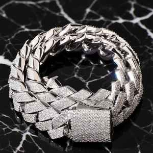 Collar de Cadena Cubana de Plata 925 Chapado en Oro con Diamantes de Moissanita, Joyería de Estilo Hip Hop, Ideal para Fiestas y Regalo - Product Image 3