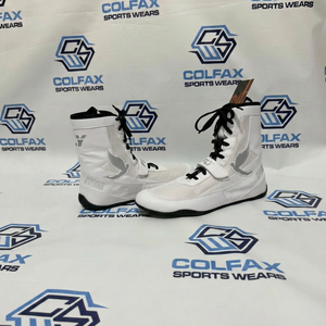 Zapatos de Boxeo Fly Rojos con Cordones, Transpirables, de Cuero, con Suela de Goma Natural, Ligeros, con Logotipo Personalizado Impreso, para Entrenamiento de MMA - Product Image 2