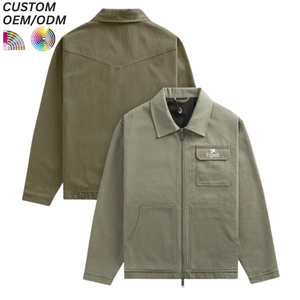 Veste en jean unisexe à motif uni, style vintage, respirante, lavable, style décontracté, 100% coton, OEM ODM, vente en gros - Product Image 5