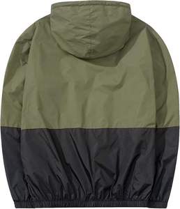 <b>Men</b> Casual Hooded Windbreaker <b>Jacket</b> Premium Lightweight Outdoor Soft Waterproof 100% Polyester Regular Fit Fashion Everyday - Product Image 5