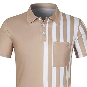 Polo pour hommes en coton 100% doux, grande taille, col montant, vente directe usine, personnalisable - Product Image 3