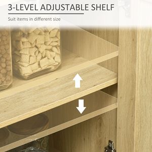 "Handmade Solid Oak Rattan <b>Sideboard</b> Buffet Cabinet for Villa & Farmhouse Living" - Product Image 5