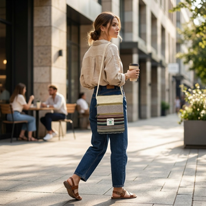 Sac fourre-tout en jute multicolores, directement du fabricant |   Sac de courses personnalisé en coton durable, qualité export, écologique et haut de gamme - Product Image 4