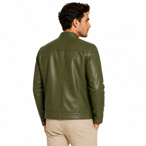 mens leather jacket designed with durable outer material warm lining strong stitching and <b>comfortable</b> fit for <b>city</b> wear weekends - Product Image 4