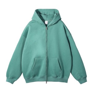 Sudadera con capucha y cremallera completa para hombre, interior cepillado suave, capucha con cordón, ajuste relajado, estilo casual para el día a día y uso urbano. - Product Image 5