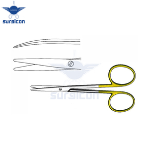 Tijeras Metzenbaum para Bebés de 11.5 cm (4-1/2 Pulgadas), Curvas, de Carburo de Tungsteno TC Dorado, Tijeras Quirúrgicas de Acero Inoxidable de Precisión - Product Image 4