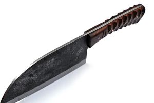 Hand Forged Eco-Friendly Carbon Steel Multi-Purpose Cleaver <b>Knife</b> Ambidextrous Dishwasher <b>Safe</b> Wooden Handle Kitchen <b>Knife</b> - Product Image 2