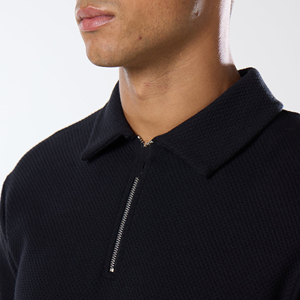 High Quality Men's Distressed Ripped Polo <b>Shirt</b> Oversized Gradient Wash Short Sleeve Streetwear Top - Product Image 6