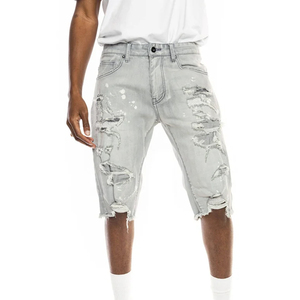 Pantalones Cortos de Mezclilla para Hombre de Verano, Casuales, Tejidos, Transpirables, Cómodos, de Alta Calidad - Product Image 1