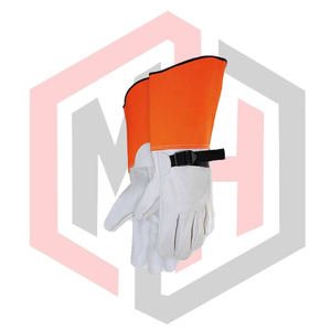 Guantes de Trabajo de Cuero Vacuno para Soldadura TIG/MIG, Guantes de Seguridad para Soldadura, Guantes de Cuero para Trabajo Eléctrico - Product Image 3