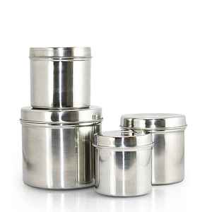 Dressing Jars Storage Holloware Sterilizer <b>Drums</b> <b>Box</b> Container Surgical Instrument Medical Training Stainless Steel Dressing Jar - Product Image 3