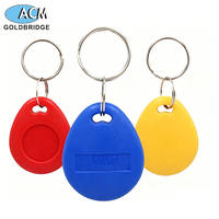 Porte-clés RFID personnalisé TK4100 EM4200 programmable, fréquence 125 kHz, étanche, en ABS, avec porte-clés