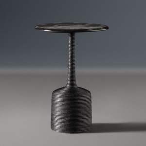 Table d'appoint en métal d'inspiration vintage avec finition vieillie pour la décoration intérieure de style farmhouse - Product Image 3