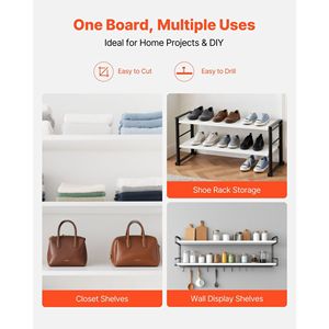 Scaffali in Melamina Versatili a 2 Pezzi, Divisori per Armadi in Legno Tagliabili su Misura per Sistemi di Guardaroba, Ricambio per Armadi - Product Image 6