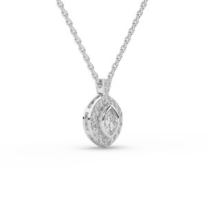 0.30 Carat Lab Grown Marquise Brilliant Cut Diamond 14K <b>Solid</b> <b>Gold</b> IGI Certified Wedding Engagement <b>Pendant</b> - Product Image 6