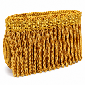Bullion <b>Wire</b> Golden Fringe Trim Decorative Border Edge Gold Color Metal Look Trimmings for Garment <b>Crafting</b> Fashion Design - Product Image 3