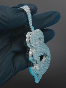 จี้ตัวอักษรหรูหรา สไตล์ฮิปฮอป ประดับเพชรแบบ Iced Out จี้เพชร VVS แบบสั่งทำพิเศษ จี้ตัวอักษรประดับมอสซาไนต์ จี้เงินแท้ 925 - Product Image 5