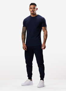 Camiseta de Manga Corta para Hombre, Color Azul Marino, 100% Algodón Ecológico, Secado Rápido, Informal, Transpirable, para Uso Diario y Urbano - Product Image 3
