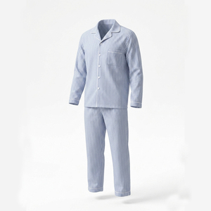 Ensemble de pyjama en coton et polyester pour homme 2026 – Doux, respirant, boutonné – Vêtements de détente pour hommes – Vente en gros - Product Image 3