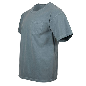 Camiseta de Moda 2024 con Bolsillo, Cuello Redondo, para Hombre, 100% Algodón, Transpirable, de Secado Rápido, Elegante - Product Image 3