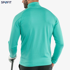 Custom Men's Quarter <b>Zip</b> Pullover 100% Polyester Fleece Sweatshirt Long Sleeve Stand Collar Casual Wholesale Manufacturer - Product Image 3