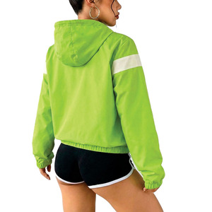 Women's Green Windbreaker <b>Jacket</b> Lightweight Breathable Hooded Zip Up <b>Running</b> Outdoor Activewear <b>Reflective</b> Panel Men's <b>Jacket</b> - Product Image 2
