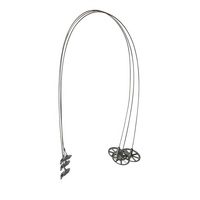 Kit d'ancrage au sol en aluminium avec plaque de fixation rapide - Ancrage facile à accrocher avec câble de 48 pouces de long x 1/8 pouce